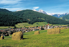 Ausblick auf Niederdorf im Hochpustertal